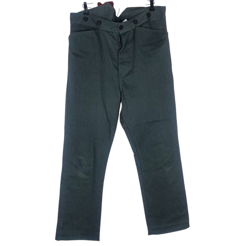 Frontier Classics Western Pants Mens 36x28.5 Suspender Buckle Back Cowboy HEMMED
